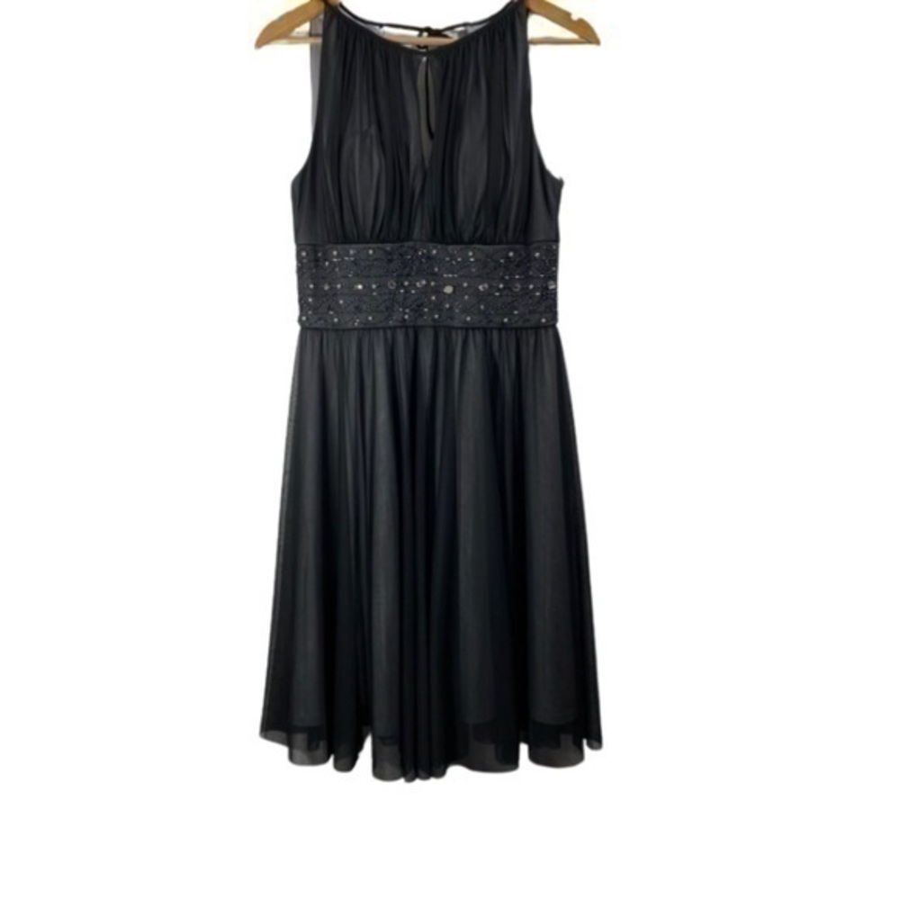 Jh Evening Dress With Rhinestones Size 4 color Black